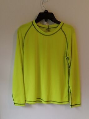 Uzzi Neon Yellow & Black Long Sleeve Swim Shirt